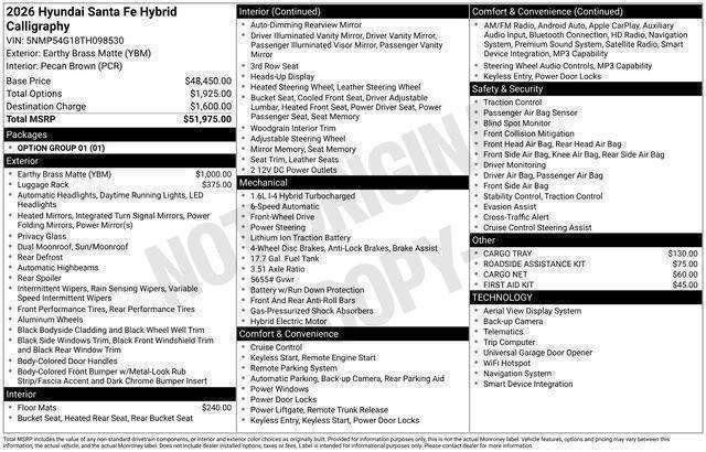New 2026 Hyundai Santa Fe Calligraphy FWD image 29