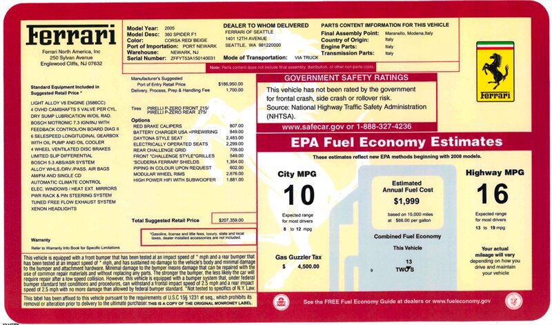 Used 2005 Ferrari 360 Spider RWD image 2