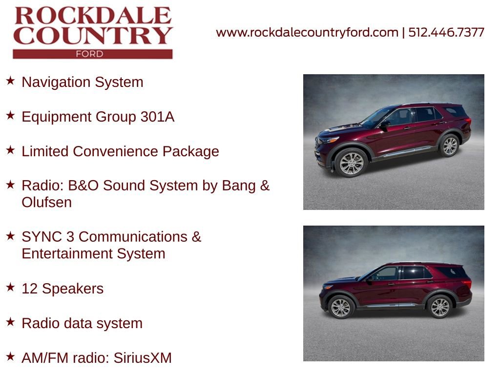 Used 2022 Ford Explorer Limited w/ Equipment Group 301A image 7