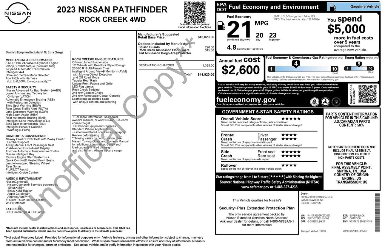 Used 2023 Nissan Pathfinder Rock Creek image 54