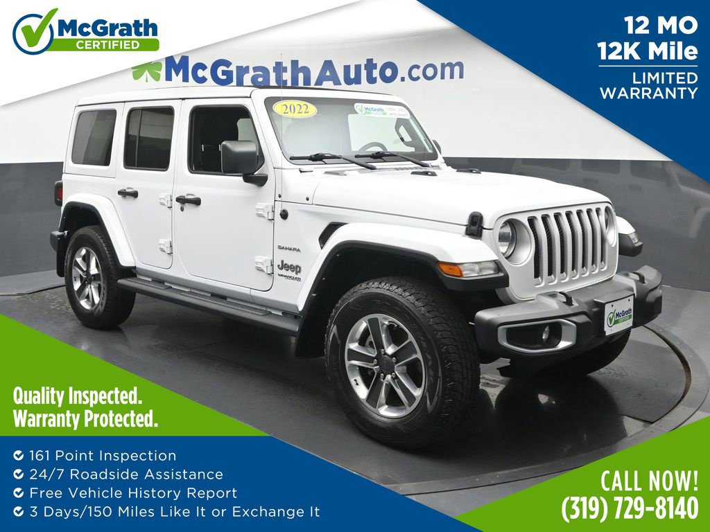 Used 2022 Jeep Wrangler Unlimited Sahara w/ Cold Weather Group AWD/4WD image 1