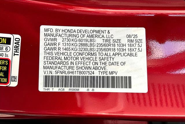 New 2026 Honda Odyssey EX-L image 14