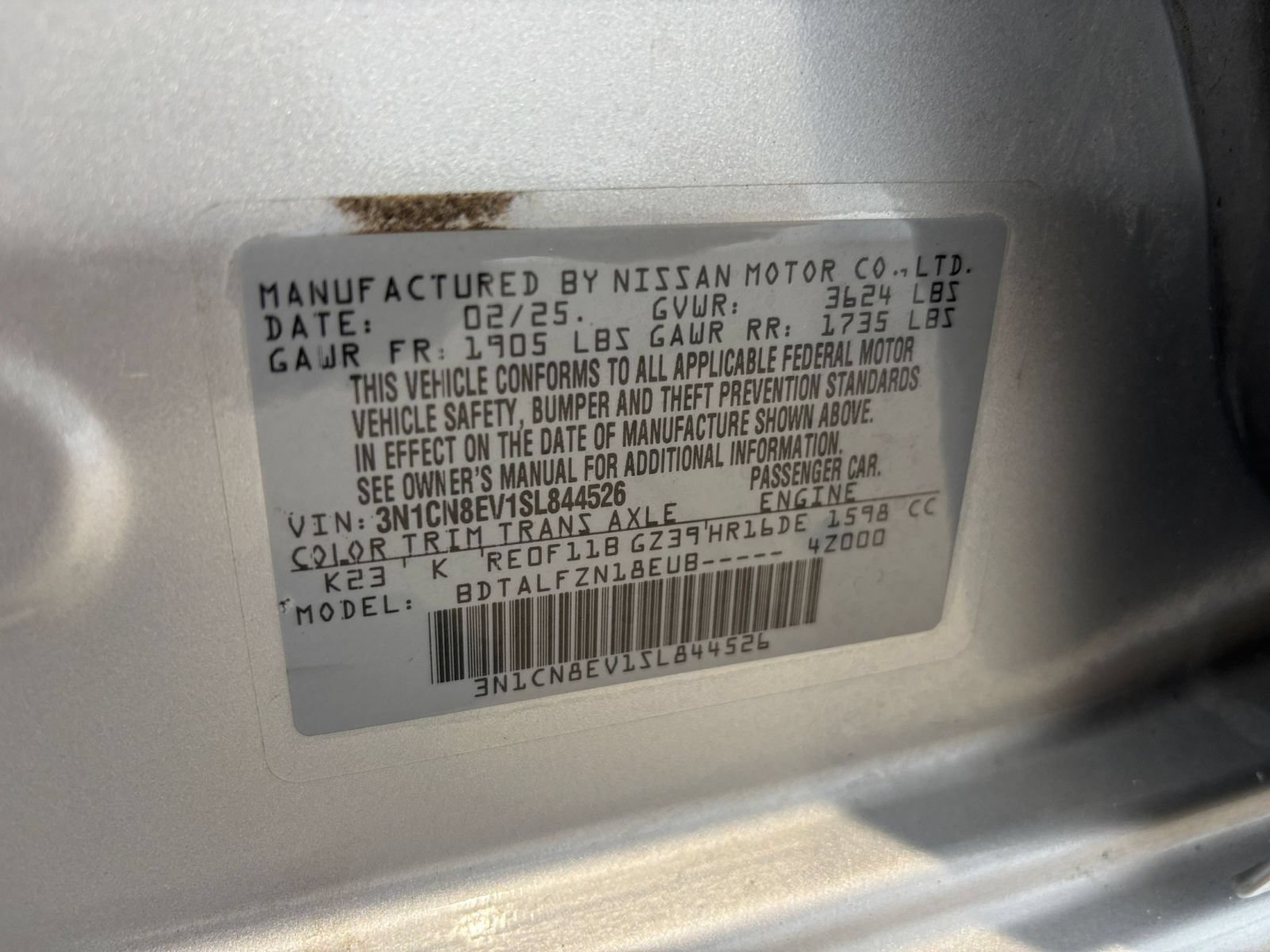 Used 2025 Nissan Versa SV FWD image 29