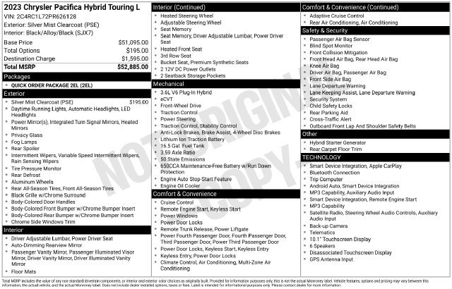 Used 2023 Chrysler Pacifica Touring-L FWD image 4