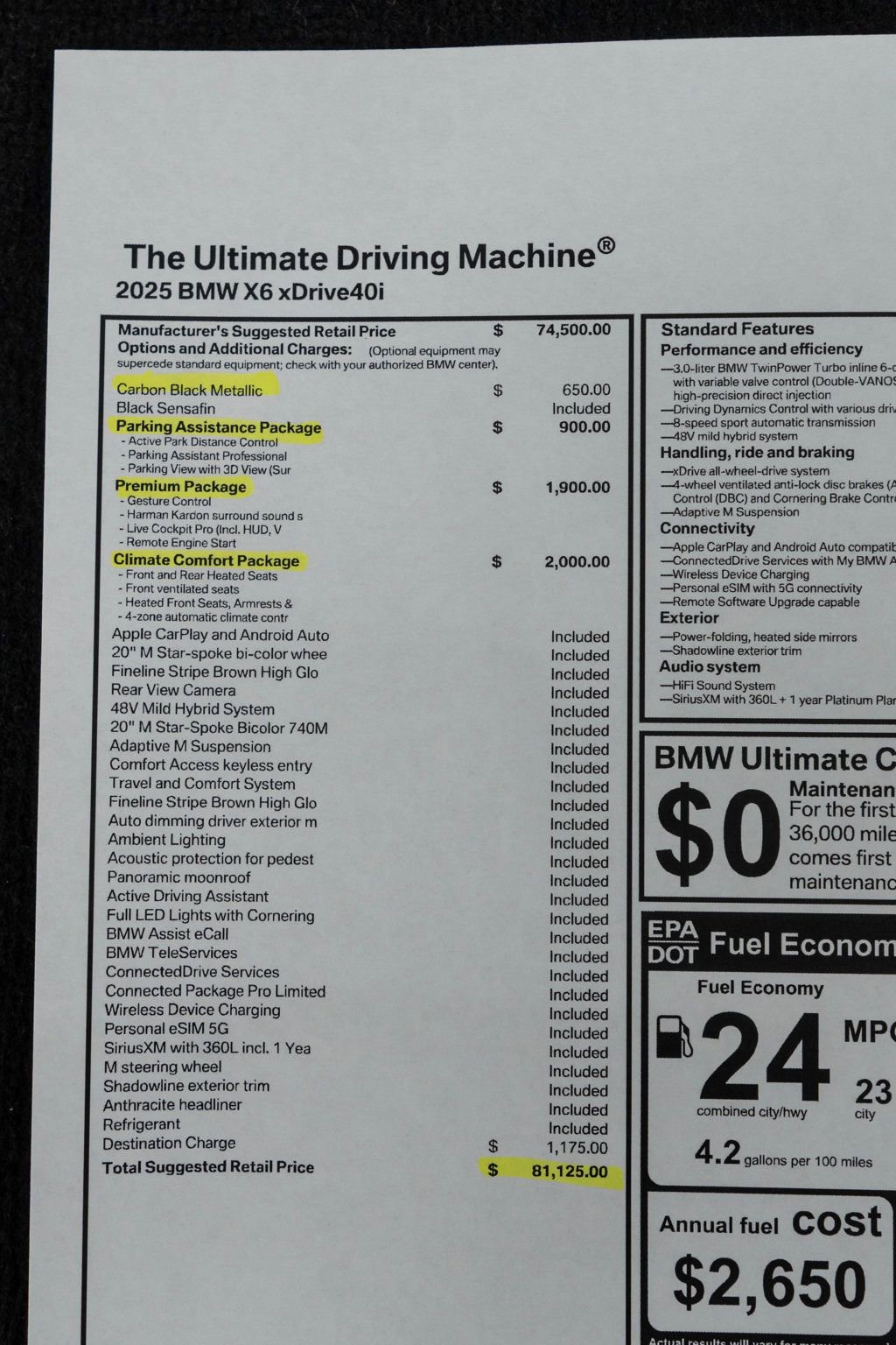 Used 2025 BMW X6 xDrive40i image 55