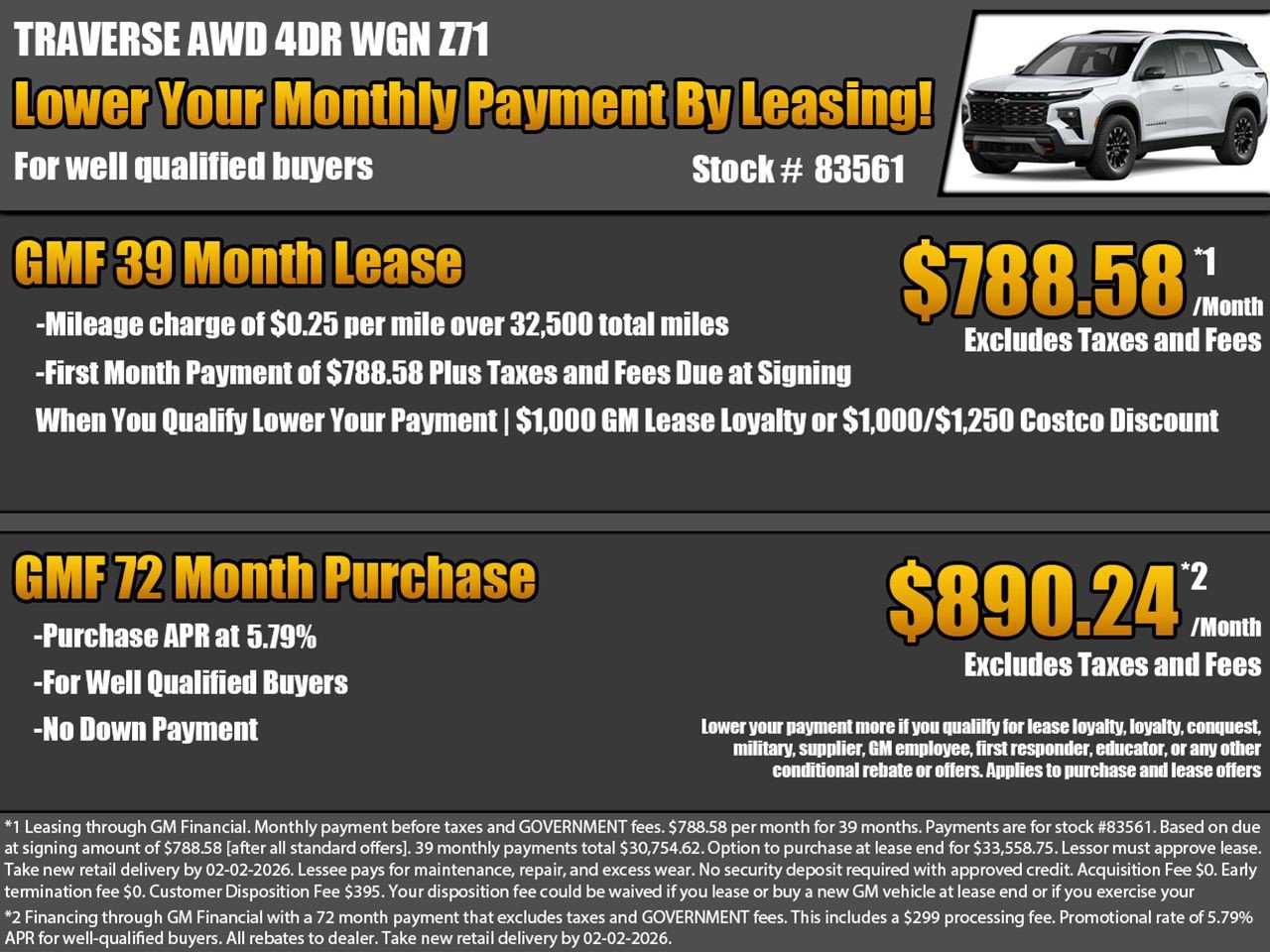 New 2026 Chevrolet Traverse Z71 w/ Enhanced Driving Package image 2