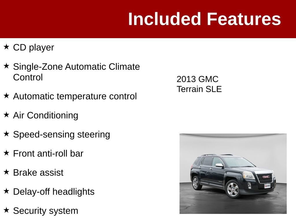 Used 2013 GMC Terrain SLE w/ Chrome Package AWD/4WD image 4