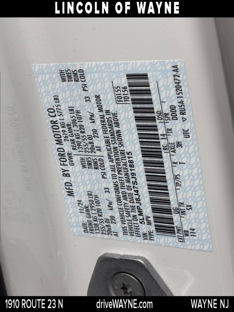 Used 2025 Lincoln Nautilus Premier w/ Equipment Group 102A image 28