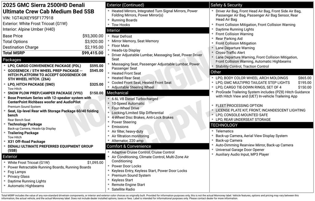 Used 2025 GMC Sierra 2500 Denali Ultimate image 60