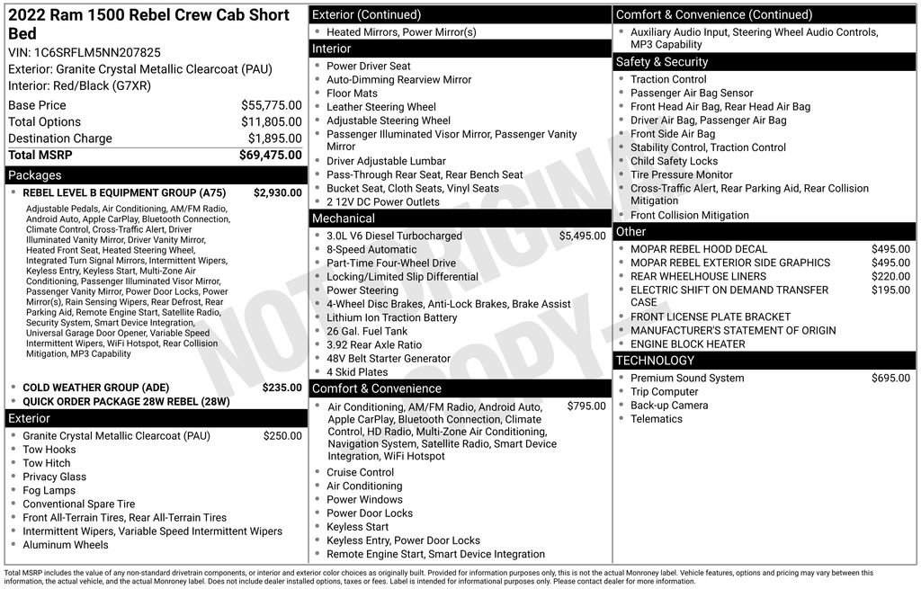Used 2022 RAM 1500 Rebel w/ Rebel Level B Equipment Group AWD/4WD image 22