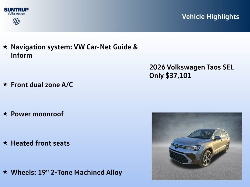 New 2026 Volkswagen Taos SEL image 7