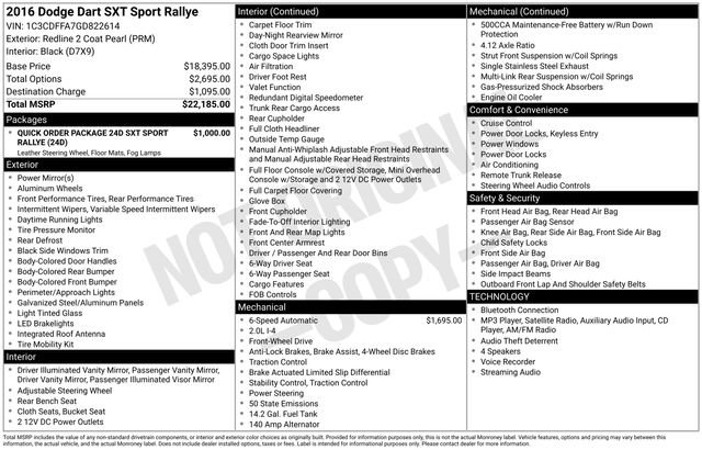 Used 2016 Dodge Dart SXT Sport FWD image 14