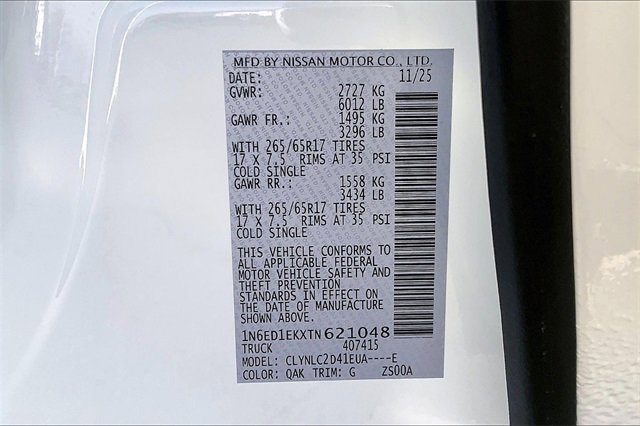 New 2026 Nissan Frontier SV w/ SV Convenience Package image 8
