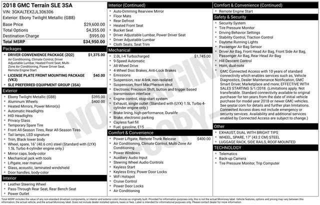 Used 2018 GMC Terrain SLE w/ Driver Convenience Package image 6