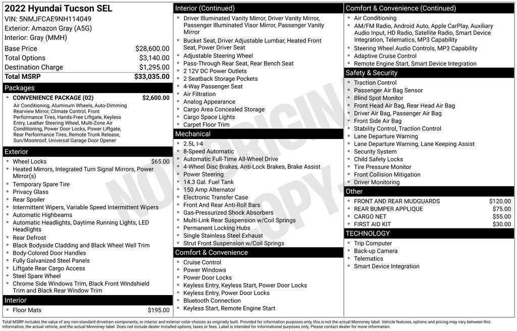 Used 2022 Hyundai Tucson SEL w/ Convenience Package image 3