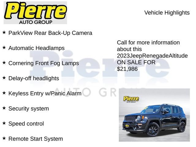 Used 2023 Jeep Renegade Altitude w/ Sun/Sound Group AWD/4WD image 23