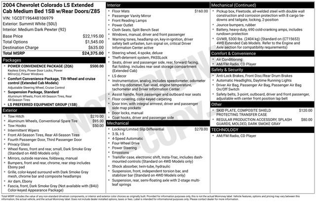 Used 2004 Chevrolet Colorado LS w/ Power Convenience Package image 31