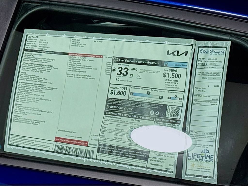 Certified 2025 Kia K4 LXS image 23