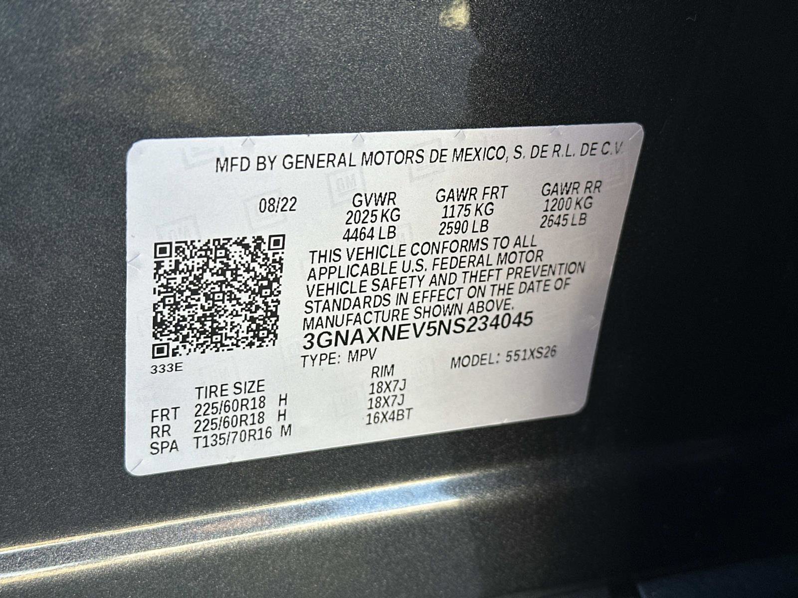 Certified 2022 Chevrolet Equinox Premier w/ LPO, Floor Liner Package image 17