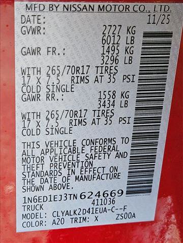 New 2026 Nissan Frontier Pro-X image 15