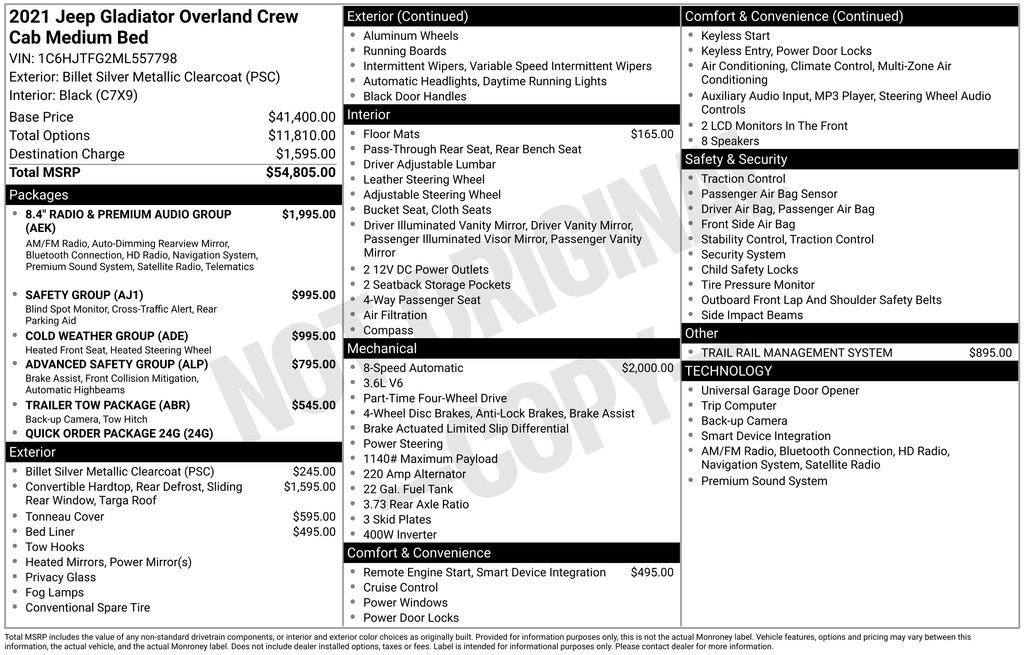 Used 2021 Jeep Gladiator Overland image 30