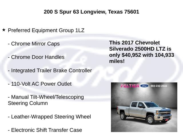 Used 2017 Chevrolet Silverado 2500 LTZ w/ Duramax Plus Package AWD/4WD image 15