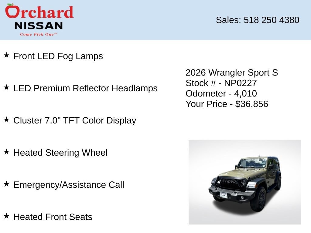 Used 2026 Jeep Wrangler Sport AWD/4WD image 21