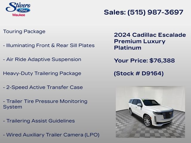 Used 2024 Cadillac Escalade Premium Luxury Platinum w/ Heavy-Duty Trailer Package AWD/4WD image 34