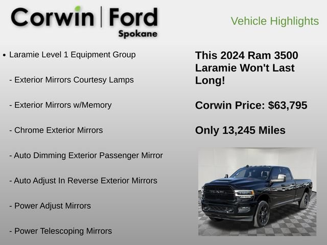 Used 2024 RAM 3500 Laramie w/ Night Edition AWD/4WD image 18