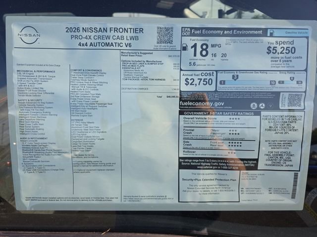 New 2026 Nissan Frontier PRO-4X w/ Tow Package AWD/4WD image 29