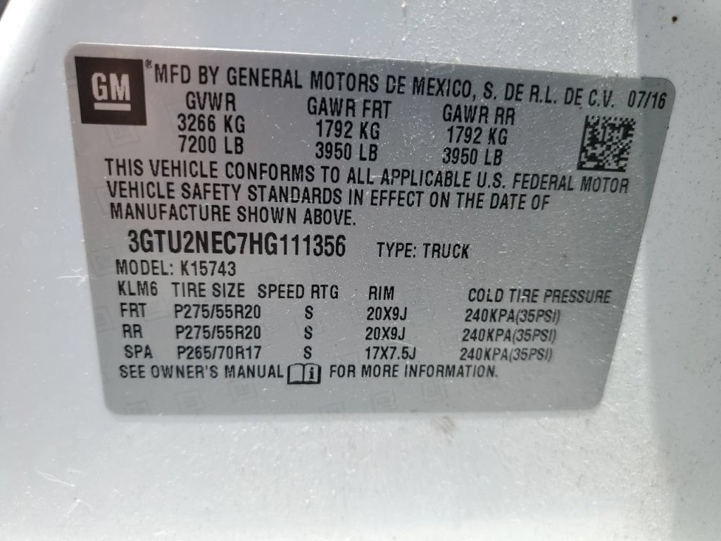 Used 2017 GMC Sierra 1500 SLT AWD/4WD image 10
