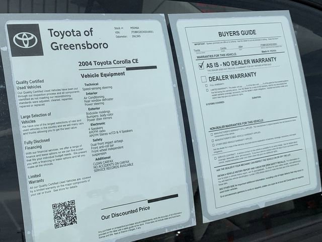 Used 2004 Toyota Corolla CE image 32