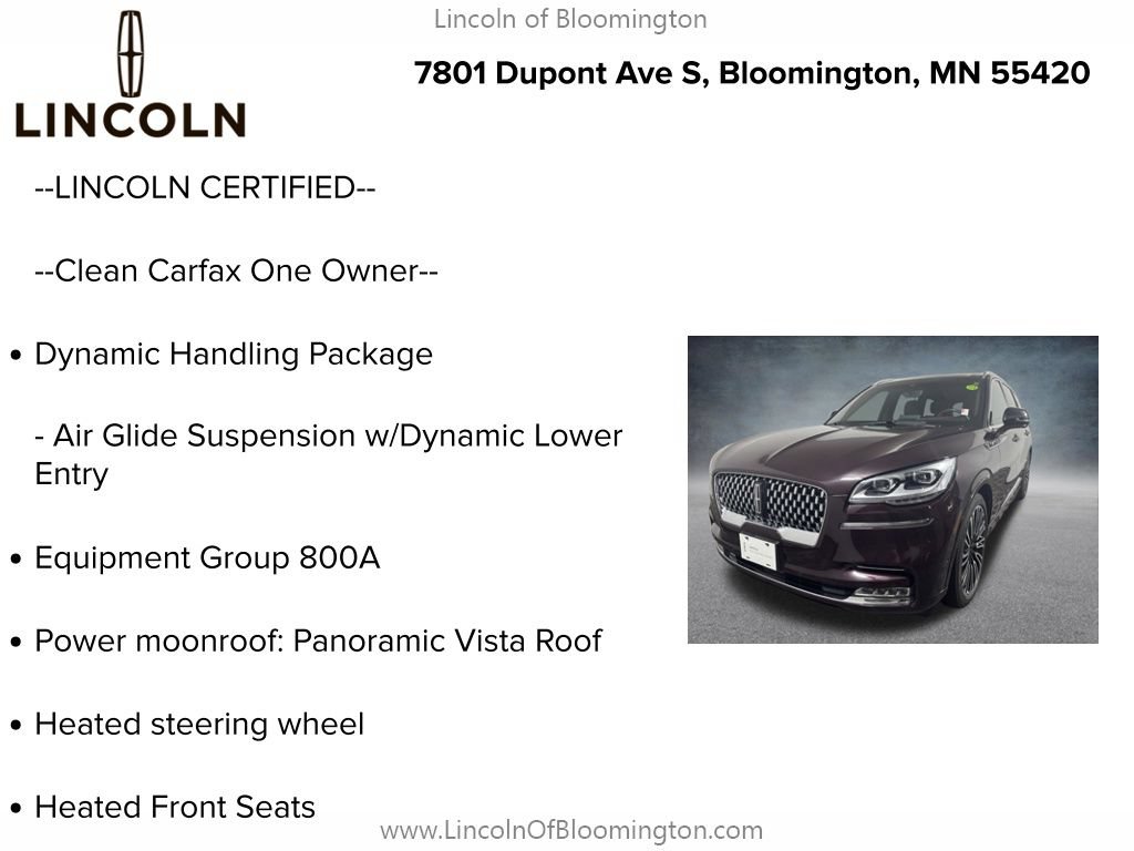 Certified 2023 Lincoln Aviator Black Label w/ Dynamic Handling Package AWD/4WD image 6