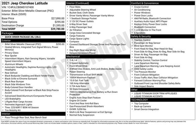 Used 2021 Jeep Cherokee Latitude image 4