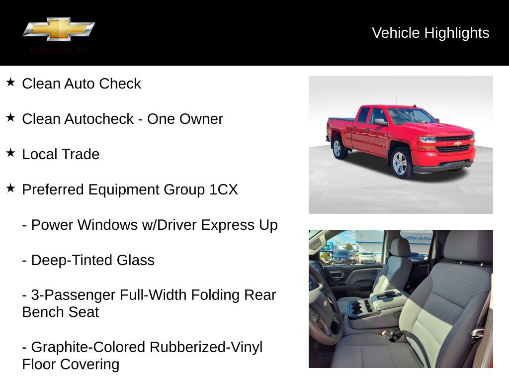 Used 2018 Chevrolet Silverado 1500 Custom w/ Custom Convenience Package AWD/4WD image 18