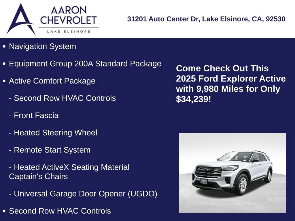 Used 2025 Ford Explorer Active w/ Active Comfort Package RWD image 5