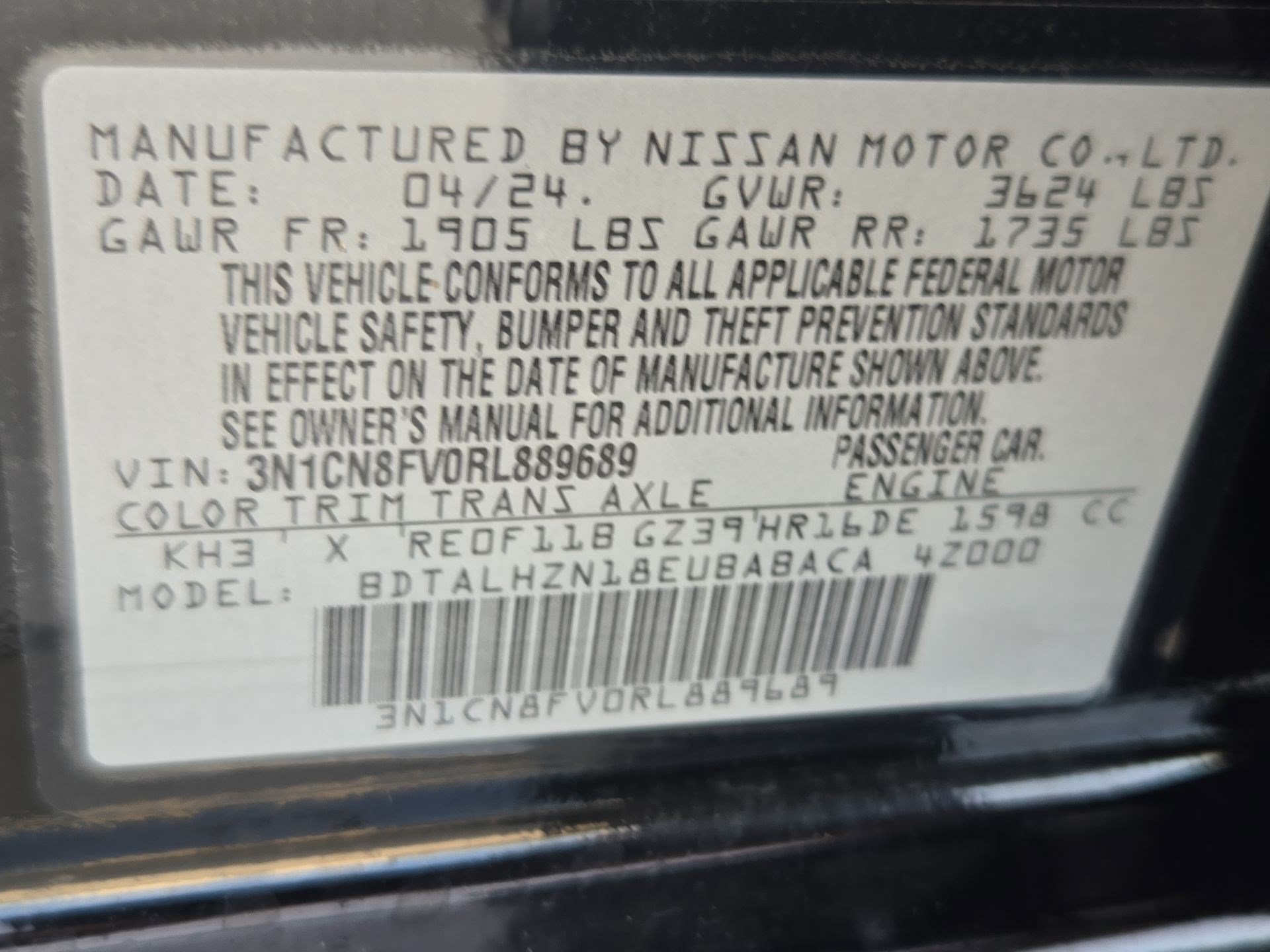 Used 2024 Nissan Versa SR FWD image 35