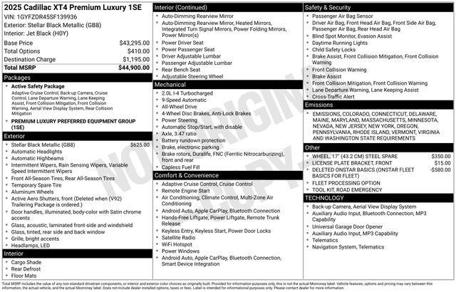 Used 2025 Cadillac XT4 Premium Luxury image 10