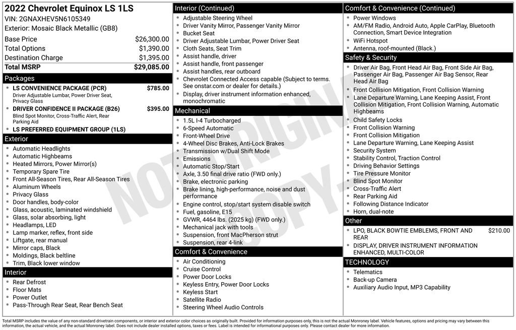 Certified 2022 Chevrolet Equinox LS w/ LS Convenience Package image 6