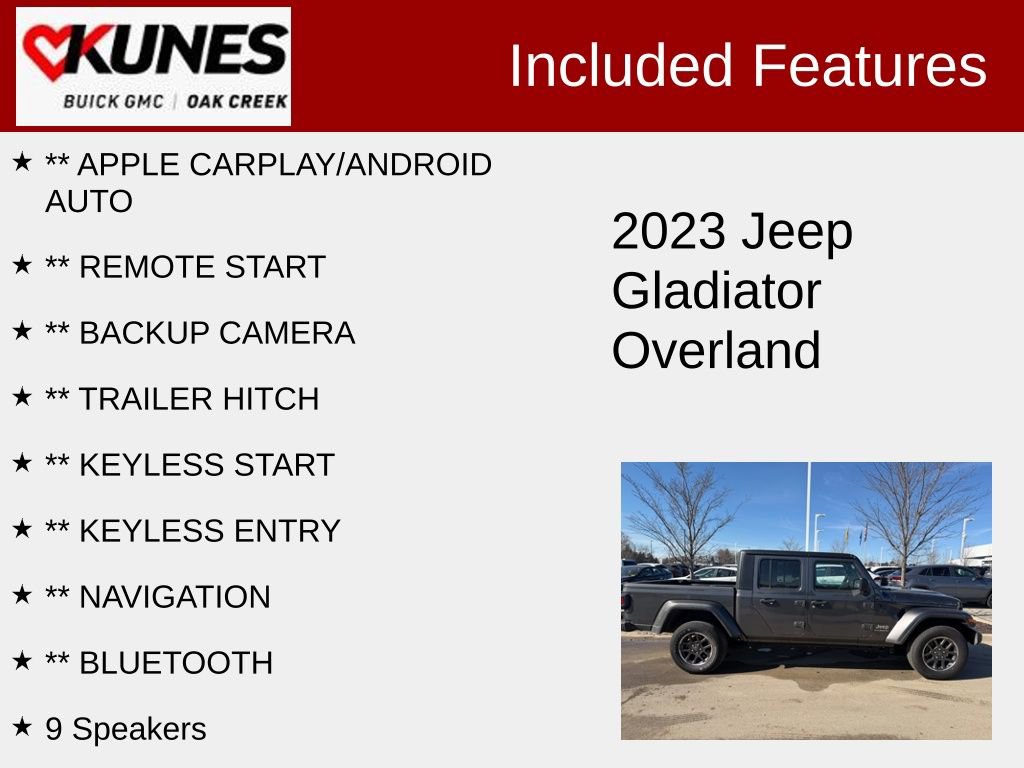 Used 2023 Jeep Gladiator Overland image 2