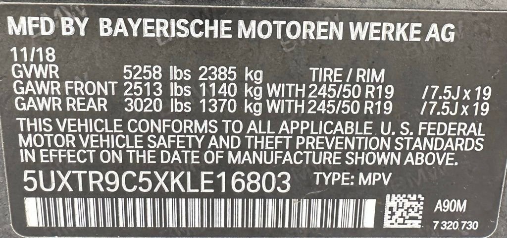 Used 2019 BMW X3 xDrive30i w/ Driving Assistance Package image 41