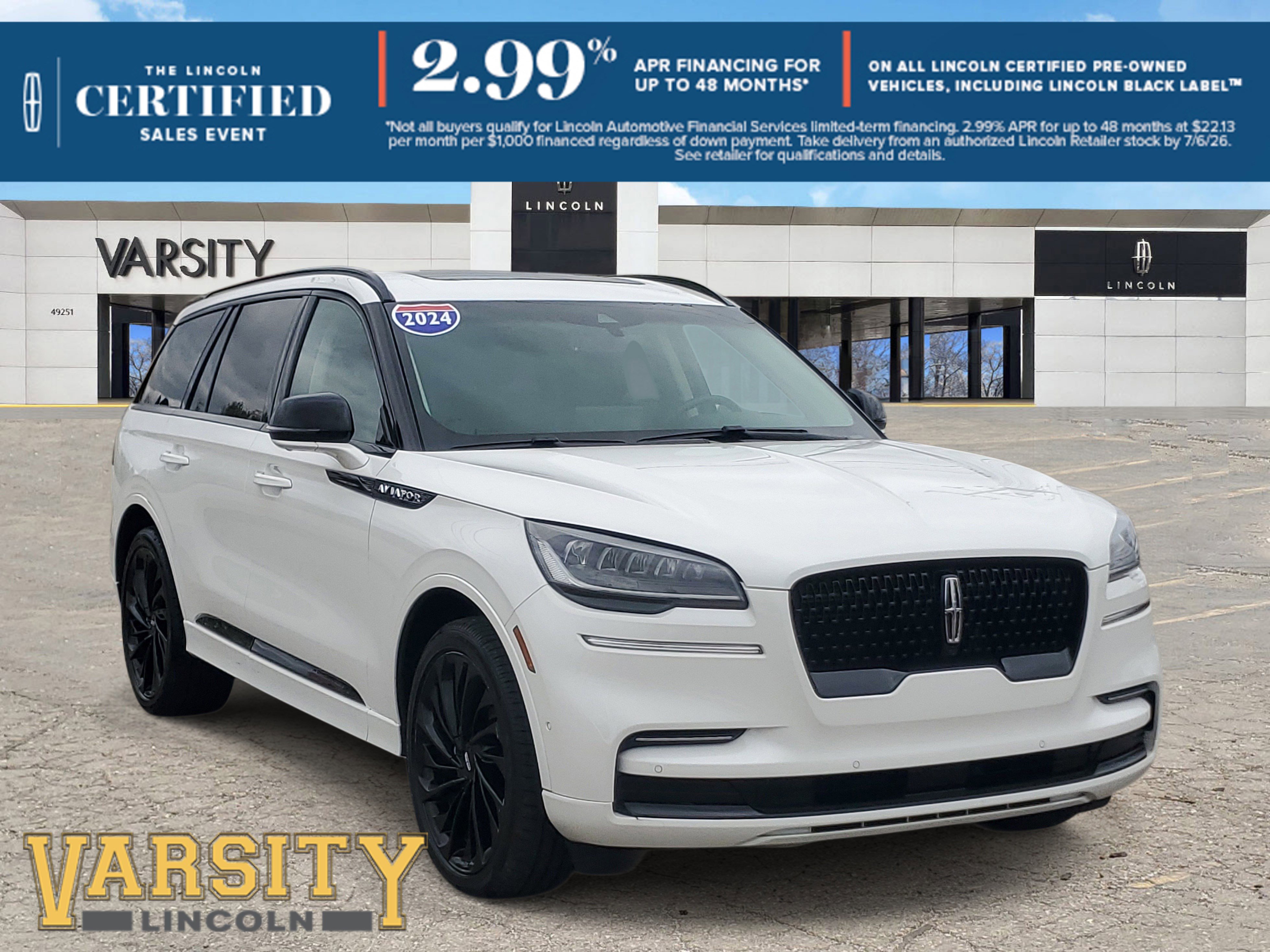 Certified 2024 Lincoln Aviator Reserve w/ Jet Package
