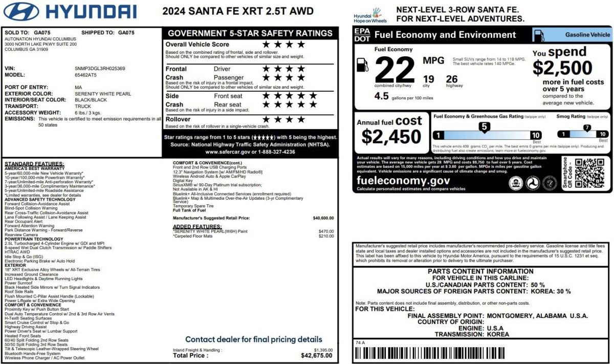 Used 2024 Hyundai Santa Fe XRT image 16