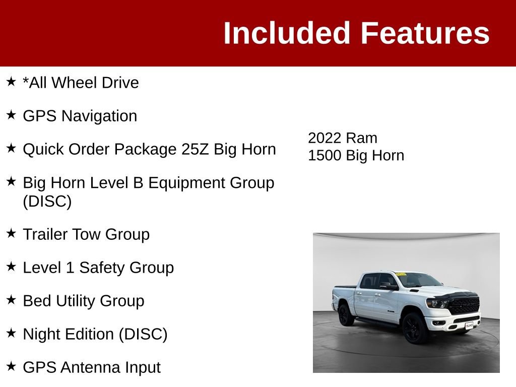 Used 2022 RAM 1500 Big Horn AWD/4WD image 3
