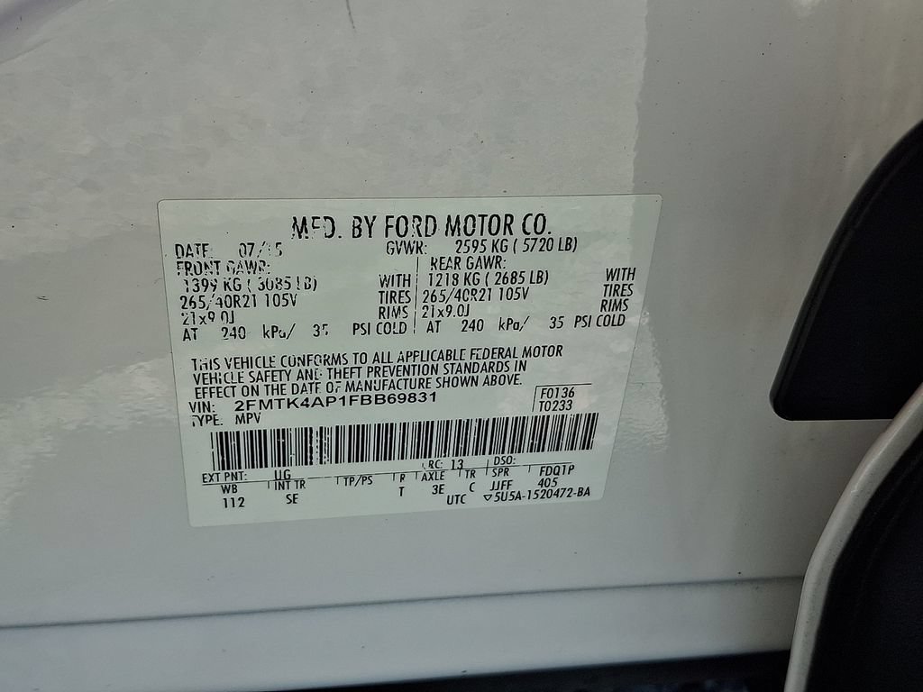 Used 2015 Ford Edge Sport w/ Equipment Group 401A AWD/4WD image 28