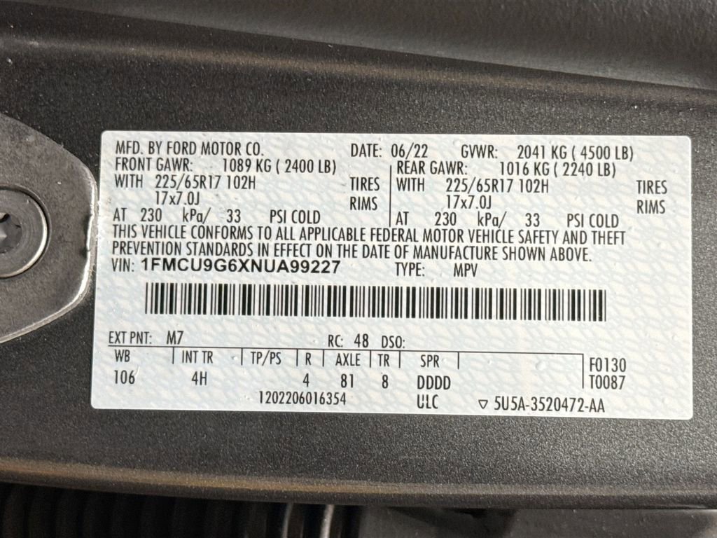 Used 2022 Ford Escape SE w/ Convenience Package image 32