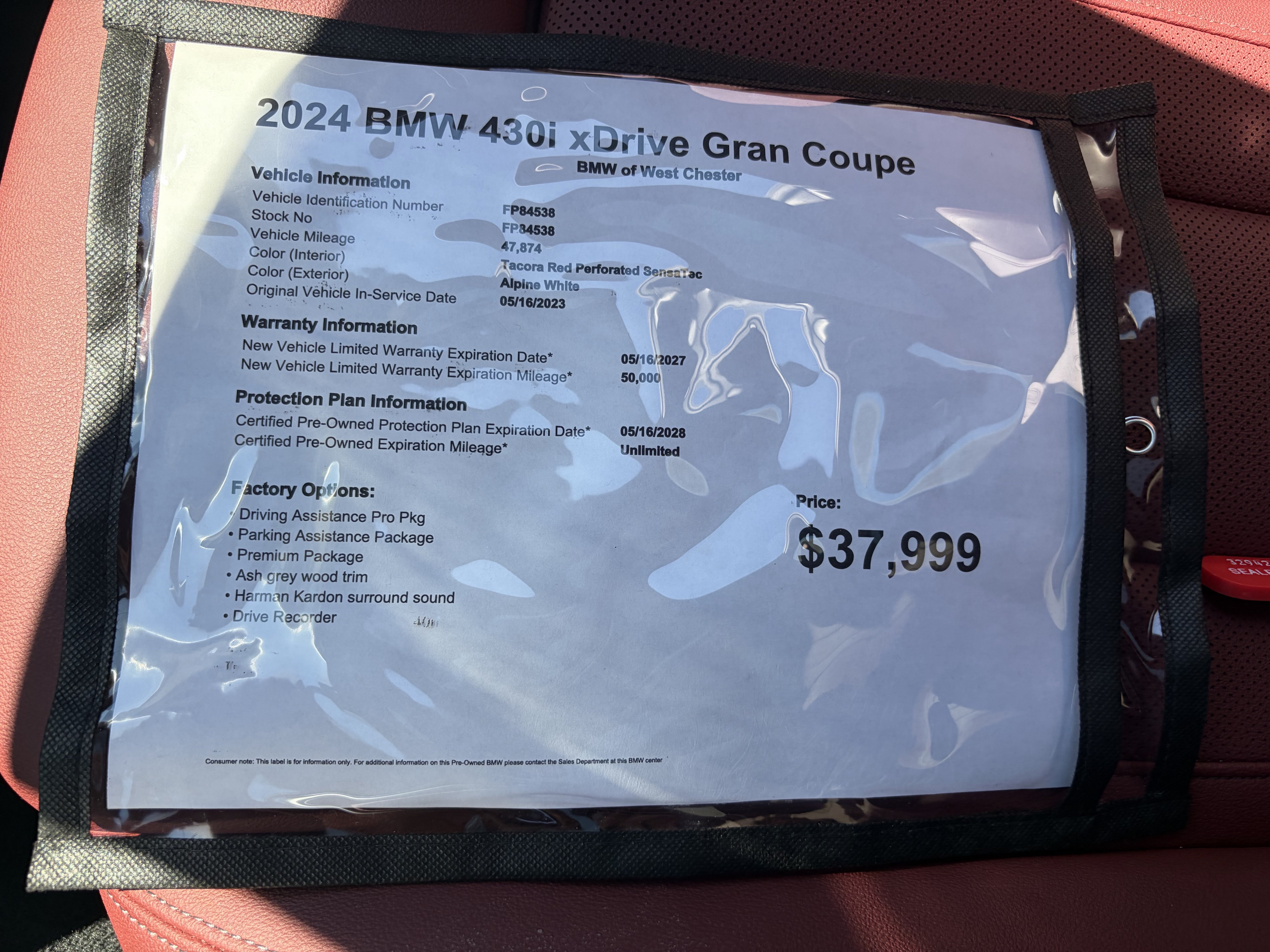 Certified 2024 BMW 430i Gran Coupe xDrive w/ Premium Package AWD/4WD image 17