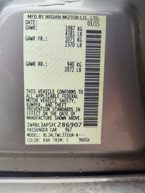 Used 2015 Nissan Altima 3.5 SL image 9