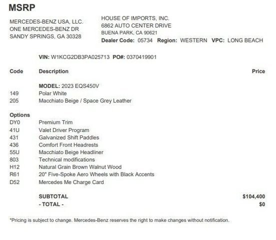 Certified 2023 Mercedes-Benz EQS 450+ Sedan image 3