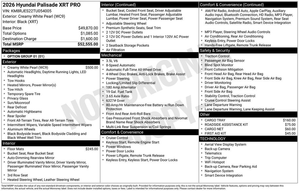 New 2026 Hyundai Palisade XRT Pro AWD/4WD image 6